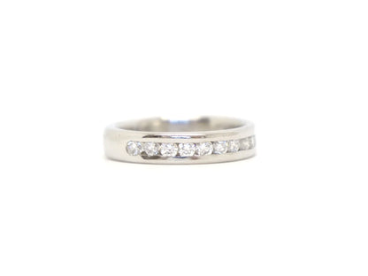 Platinum Diamond Half Eternity Ring