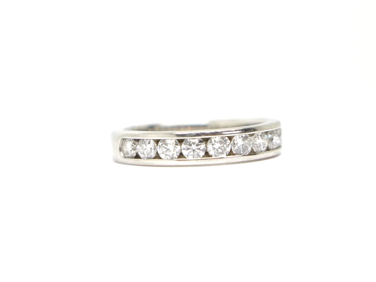 Platinum Diamond Half Eternity Ring