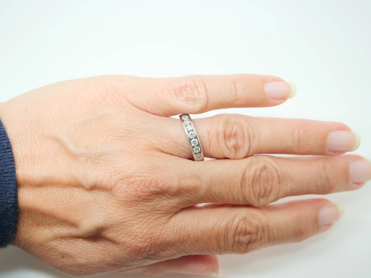 Platinum Diamond Half Eternity Ring