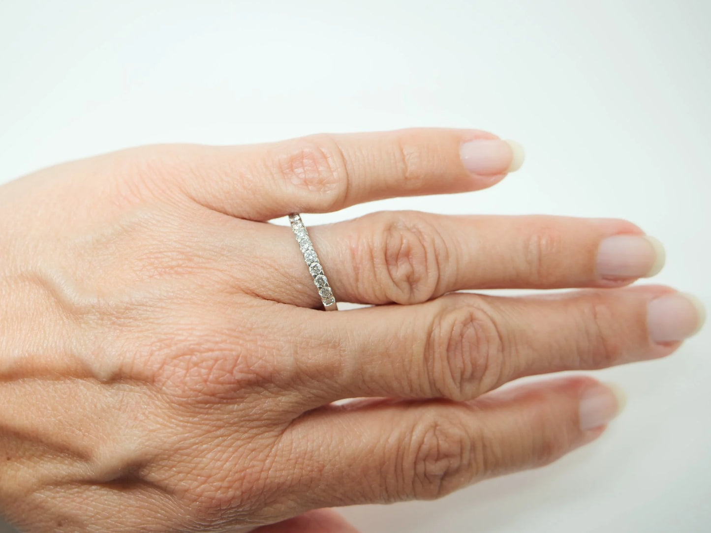 Platinum Diamond Half Eternity Ring