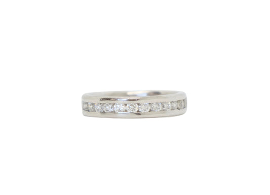 Platinum Diamond Half Eternity Ring